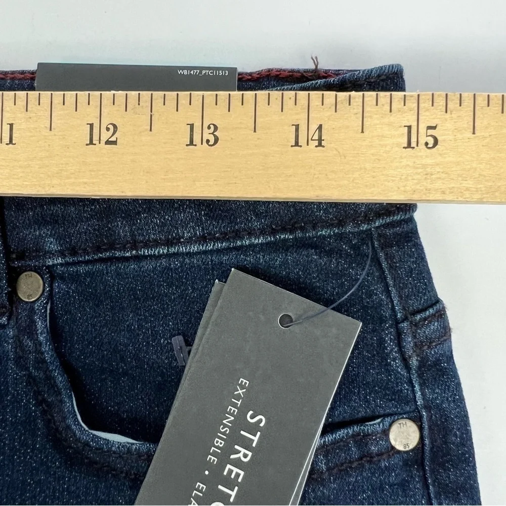 NWT TOMMY HILFIGER Boy’s Blue Jean Shorts Sz 16 Bermuda Distressed Stretch